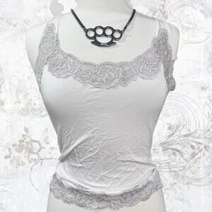 Josie Natori Women's White and Cream Vests-tanks-cami